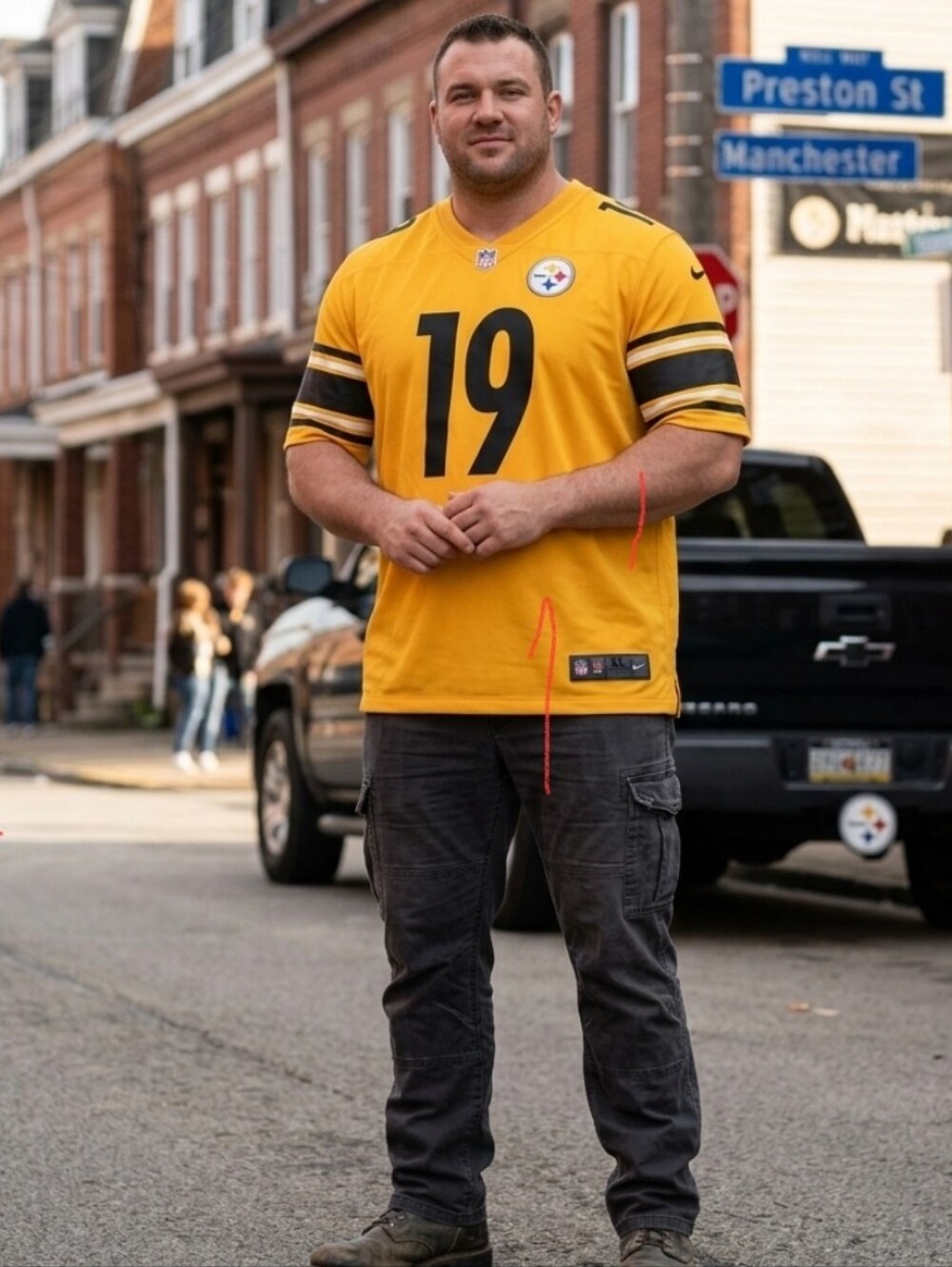 Nike Pittsburgh Steelers JuJu Smith-Schuster Inverted Jersey #19 Gold XL